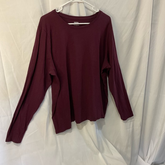 Sonoma Women’s Long Sleeve Burgundy Shirt Plus Size XXL - Picture 8 of 9